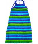 Summer Casual For Girls, Kids, Polyester Plain Pleated Vest Design Dress, Accordian Polyester, Pleated Striped, Cape Dress Skirt, Mix Color Blue and Green, Horizontal Striped Design, 100% Polyester, Ages: (7 To 8 Years), (9 To 10 Years), (11 To 12 Years)